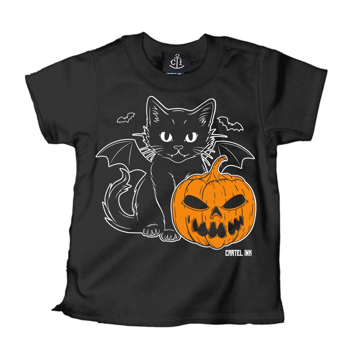 Bat Cat Creepy Kids' T-Shirt