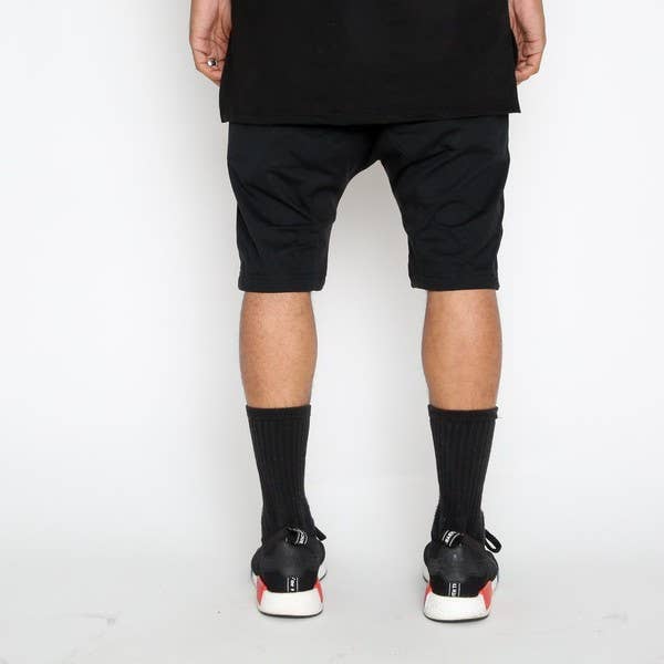 Faux Leather Front Moto Short Pants