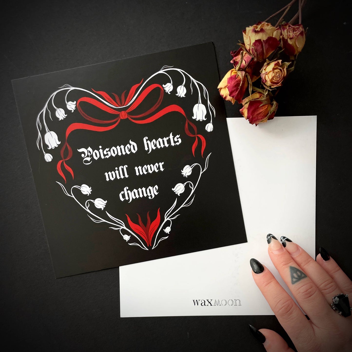 Poisoned Hearts Flat Valentine's Card / Print