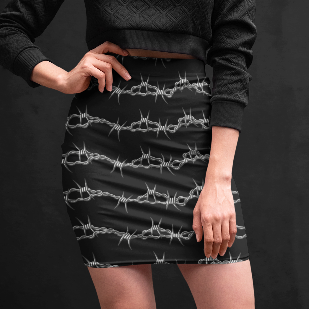 Barbed Pencil Skirt