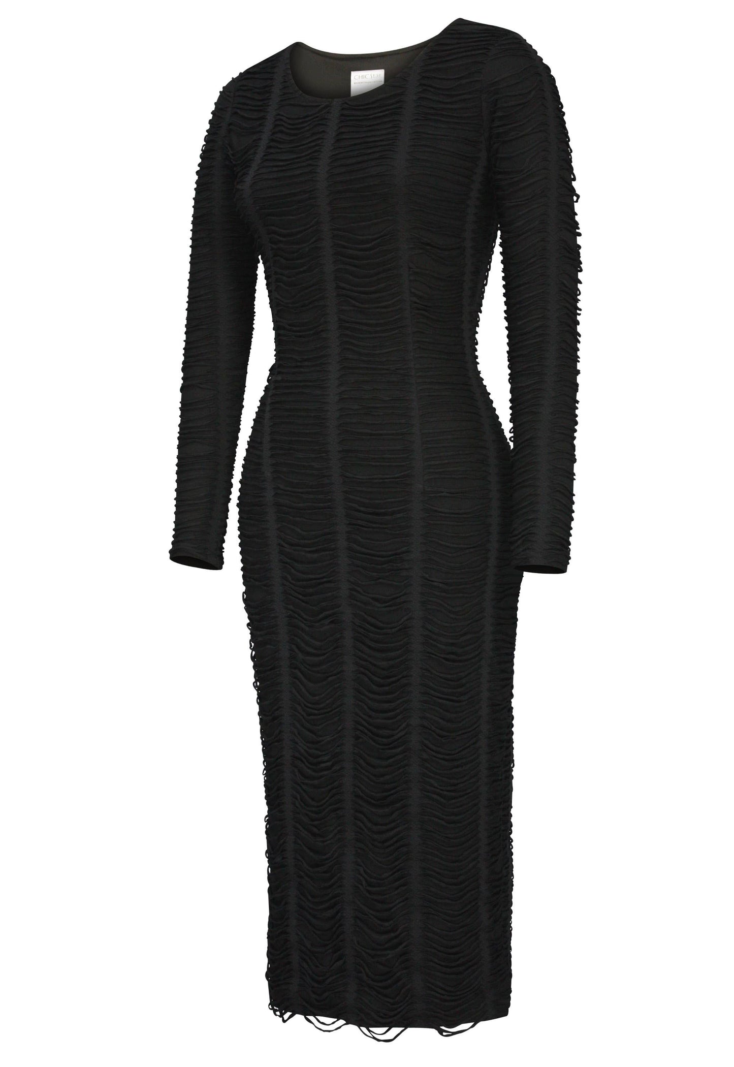 Plus Size Ripped Fringe Dress