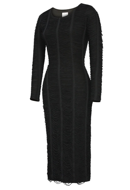 Plus Size Ripped Fringe Dress