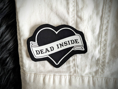 Sew-On Patch - Dead Inside Black Heart