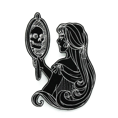 Haunting Reflection Iron On Large Embroidered Patch