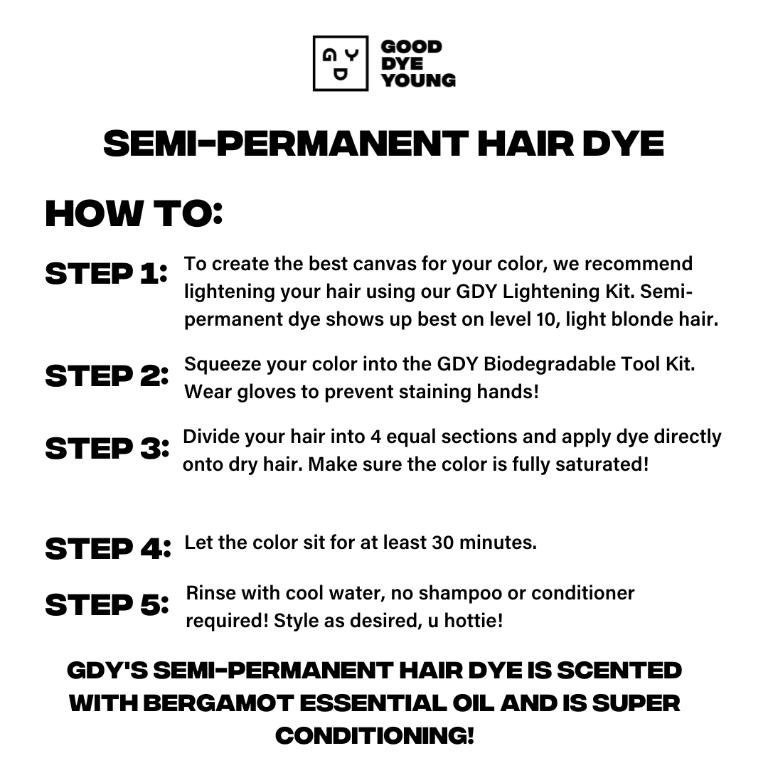 Semi-Permanent Hair Dye- Streaks & Strands- Biz