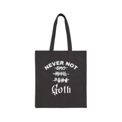 Goth Cotton Canvas Tote Bag