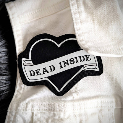 Sew-On Patch - Dead Inside Black Heart