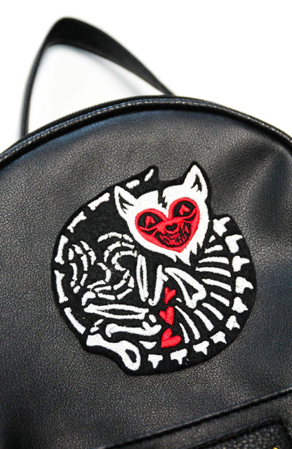 Demon Kitty Iron On Embroidered Patch