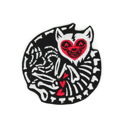 Demon Kitty Iron On Embroidered Patch