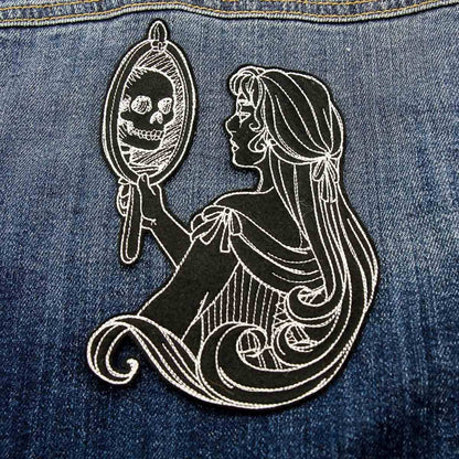 Haunting Reflection Iron On Large Embroidered Patch