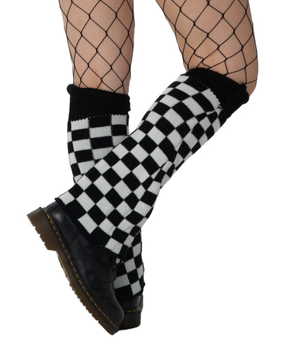 Checkerboard Leg Warmers